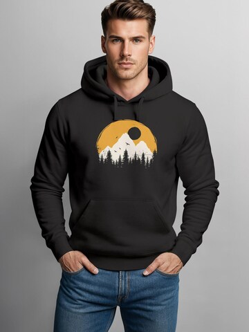Neverless Sweatshirt 'Mountain Sun' in Black
