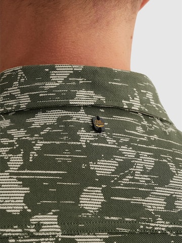 PME Legend Regular fit Overhemd 'Shirt in jersey piqué with allover print' in Groen