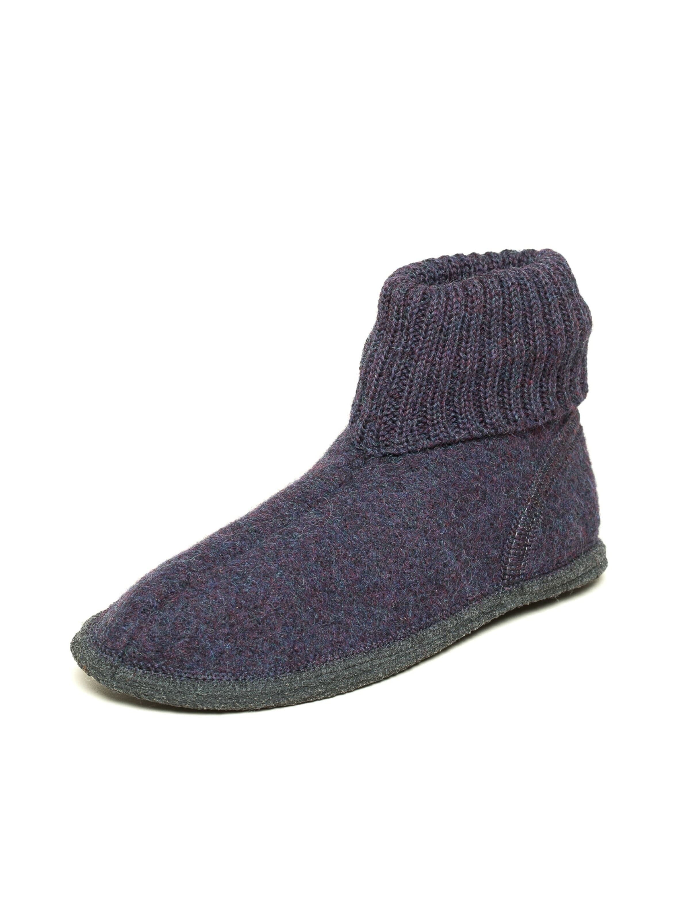kitz-pichler Slippers 'Hüttenschuh Oetz' in Purple: front