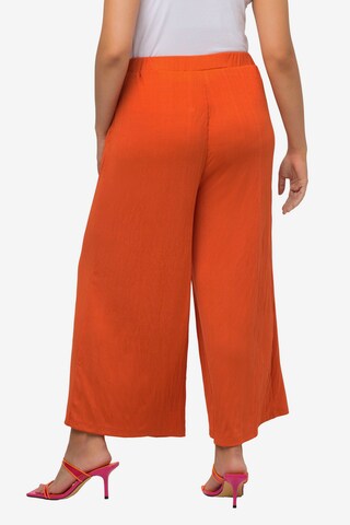 Ulla Popken Wide leg Broek in Oranje