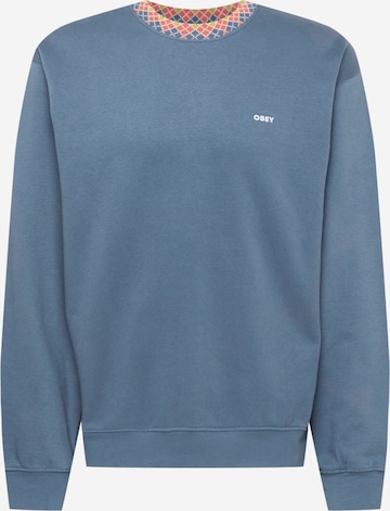 Obey Sweatshirt 'Verner' in Blue: front