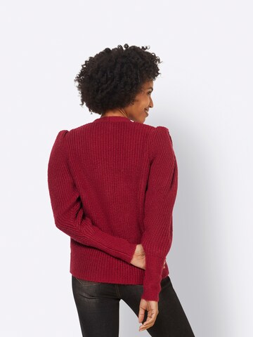 heine Gebreid vest in Rood