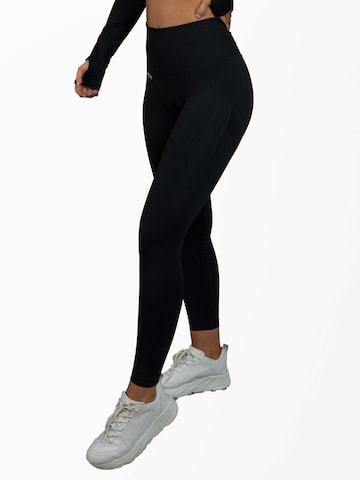 Slimfit Pantaloni sportivi 'Scrunch' di Divina in nero