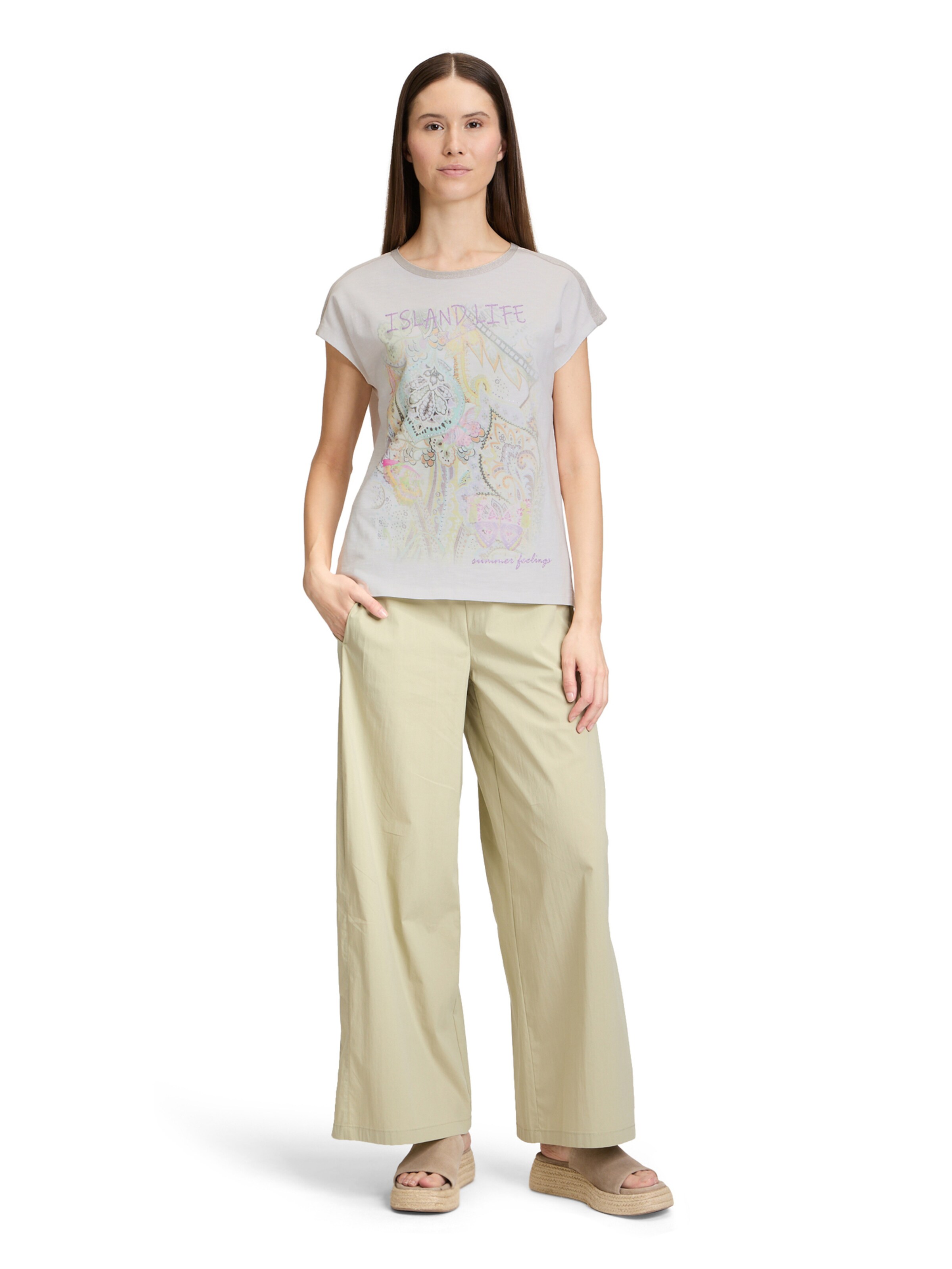 Cartoon T-Shirt in Grau