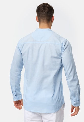 INDICODE JEANS Regular fit Button Up Shirt 'INRaffi' in Blue