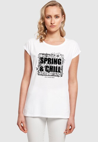 T-shirt 'Spring And Chill' Merchcode en blanc : devant