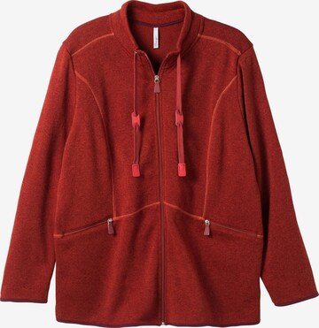 SHEEGO Fleece Jacket in Red: front