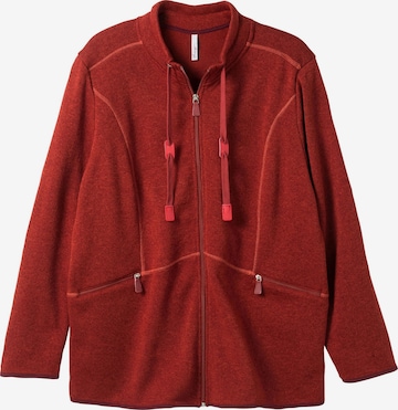 SHEEGO Fleece Jacket in Red: front