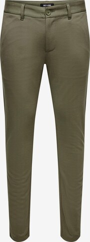 Only & Sons Chino kalhoty 'Mark' – zelená: přední strana