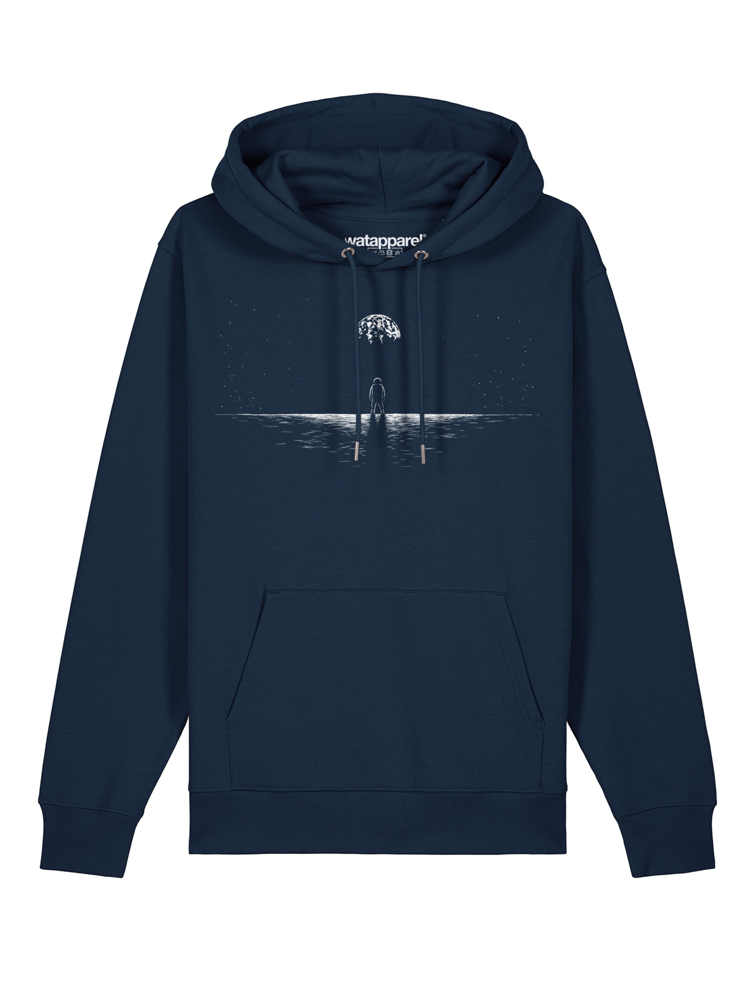 Watapparel Sweatshirt 'Lost in space' in Blauw: voorkant