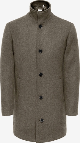 Only & Sons Between-Seasons Coat in Brown: front