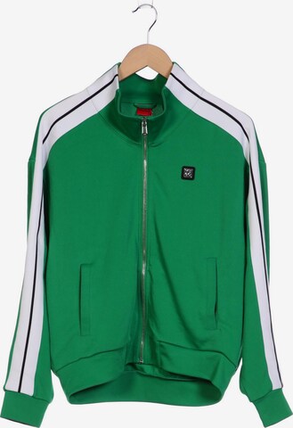 HUGO Sweatshirt & Zip-Up Hoodie in S in Green: front