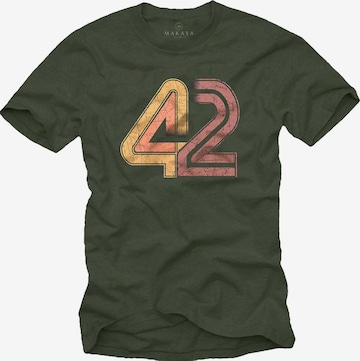 MAKAYA Shirt '42 The Answer' in Grün: Vorderseite