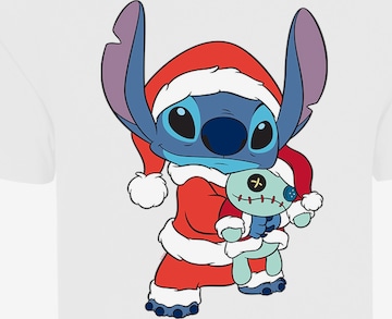 Maglietta 'Disney Lilo & Stitch Christmas' di F4NT4STIC in bianco: frontale