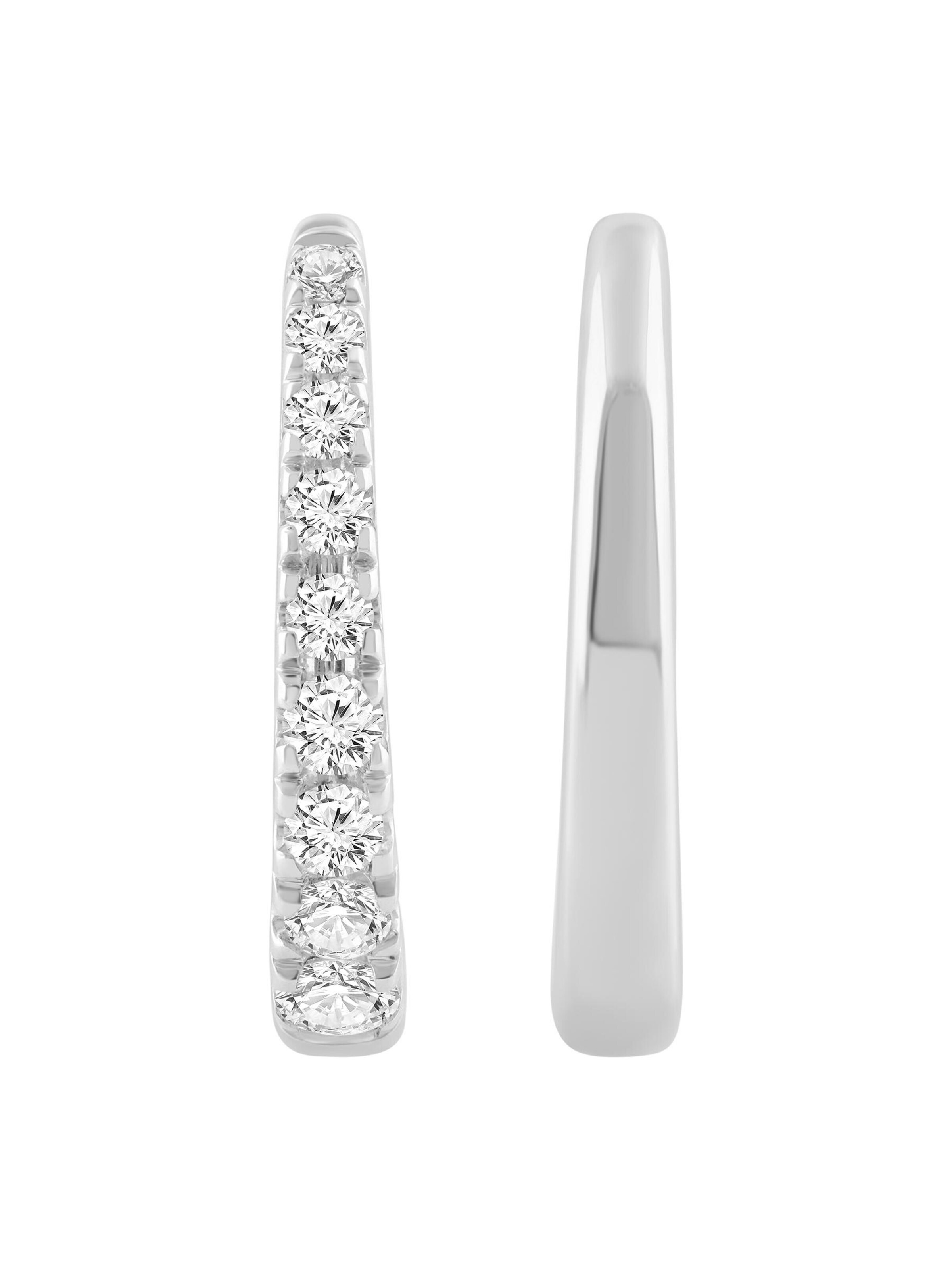 ETHISHER DIAMANTEN Oorbellen in Zilver