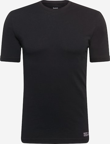 T-Shirt fonctionnel Reebok en noir : devant