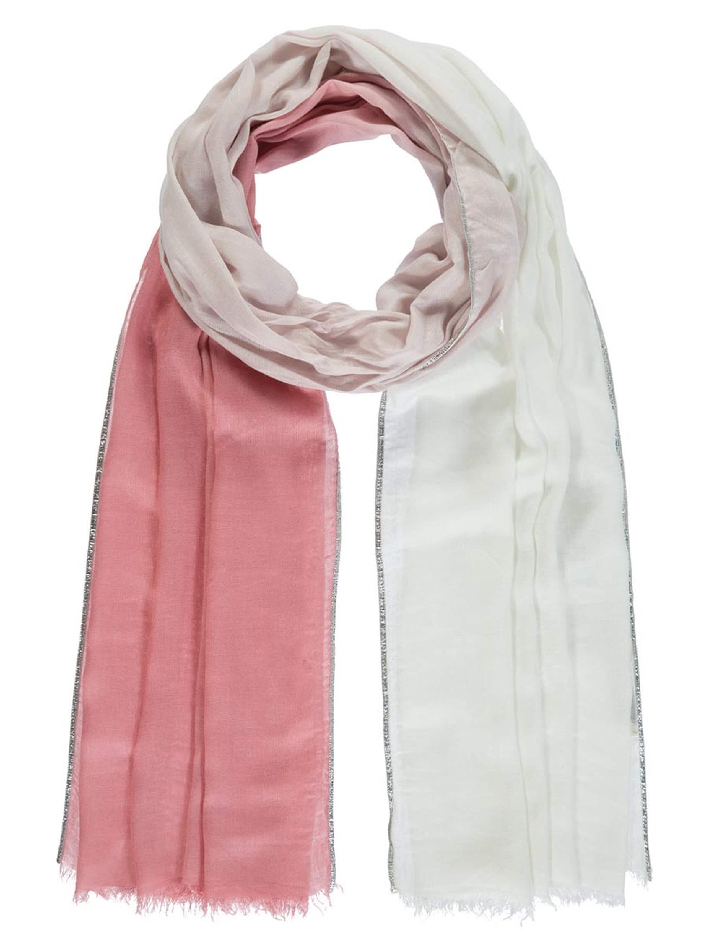 Passigatti Wrap 'Schal Degradé mit Silberrand' in Pink: front