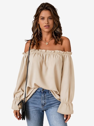 Yesfashion Bluse in Beige: Vorderseite