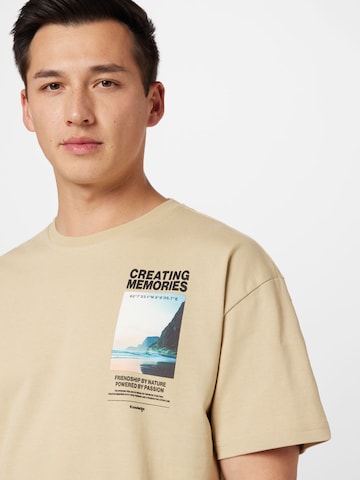 T-Shirt KnowledgeCotton Apparel en beige
