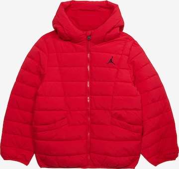 Veste mi-saison Jordan en rouge : devant