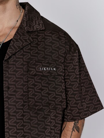 Regular fit Camicia di SikSilk in marrone