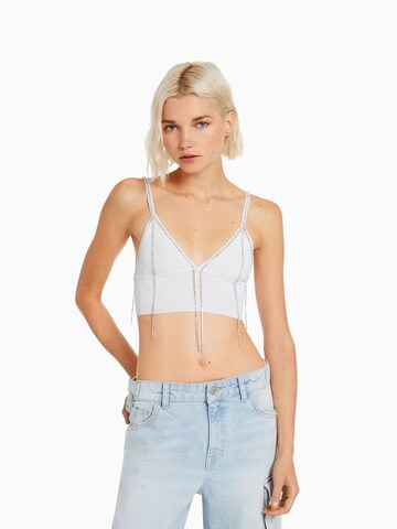 Bershka Korset in Wit: voorkant