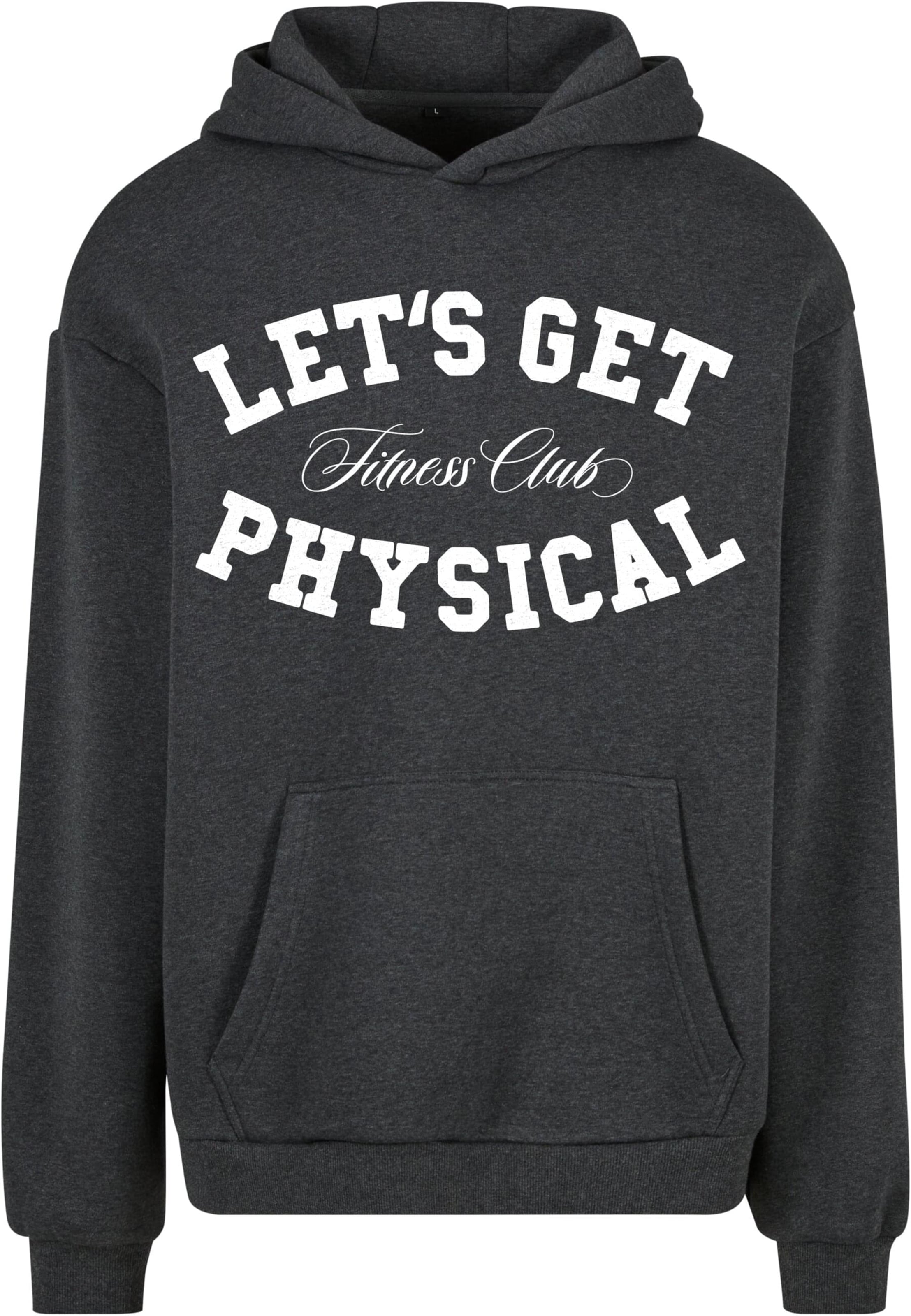 Mister Tee Mikina 'Let's Get Physical' – šedá: přední strana