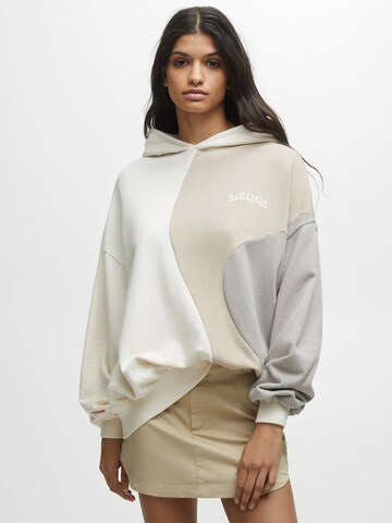 Pull&Bear Sweatshirt in Beige: voorkant