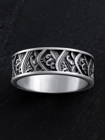 REYTEL Ring 'JAPANESE WAVES' in Silver, Item view