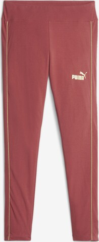 Skinny Pantalon de sport 'ESS+ MINIMAL GOLD' PUMA en rouge : devant