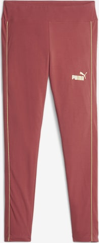 PUMA Skinny Sportbroek 'ESS+ MINIMAL GOLD' in Rood: voorkant