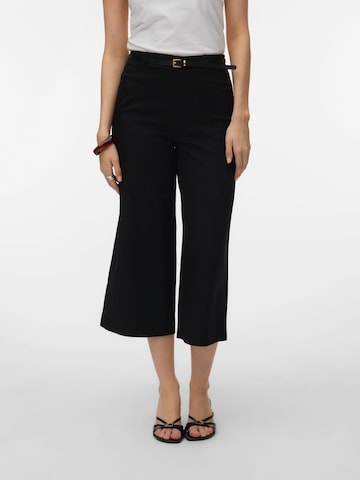 VERO MODA Wide leg Pantalon 'VMELMA' in Zwart: voorkant