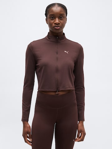 PUMAJakna za vježbanje 'SHINE' - smeđa boja: prednji dio