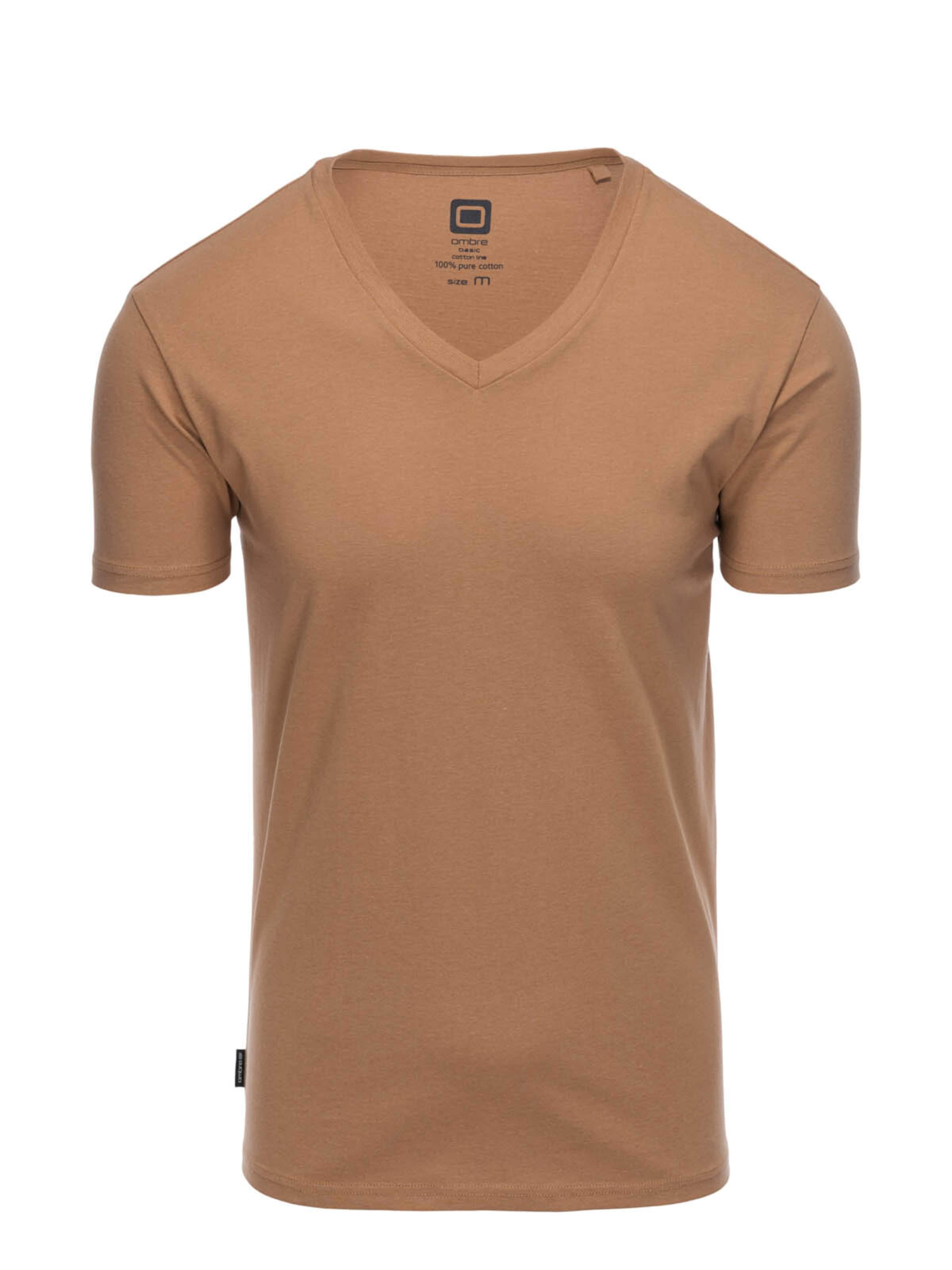 Ombre Shirt in Bruin: voorkant