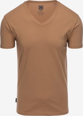 Ombre Shirt in Bruin: voorkant
