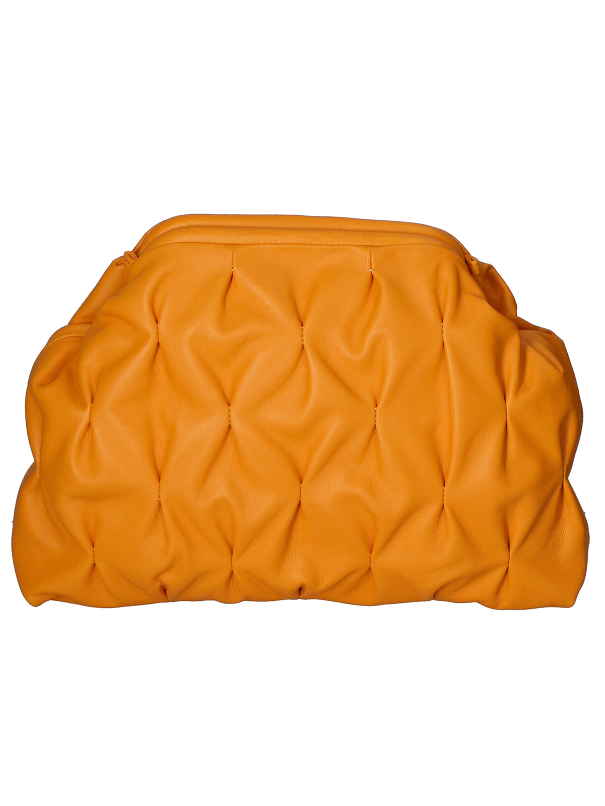 Pochette 'Pochette Verona in Pelle Sauvage - Tracolla Regolabile Made in Italy' di Gave Lux in giallo: frontale