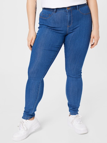 ONLY Carmakoma Skinny Jeans i blå: forside