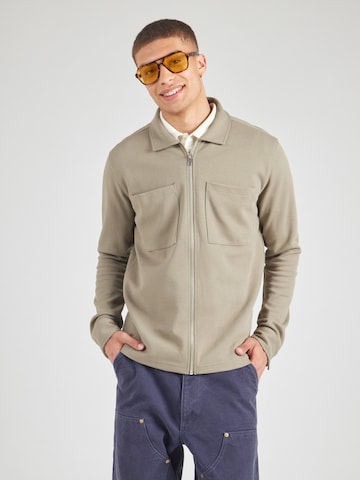 SELECTED HOMME - Sudadera con cremallera 'SLHJACKIE' en verde: frente