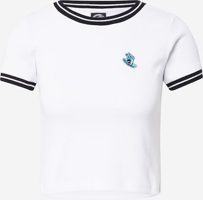 Santa Cruz T-Shirt in aqua / schwarz / weiß, Produktansicht