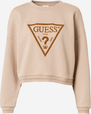 GUESS Sweatshirt 'ROXI' in Beige: front