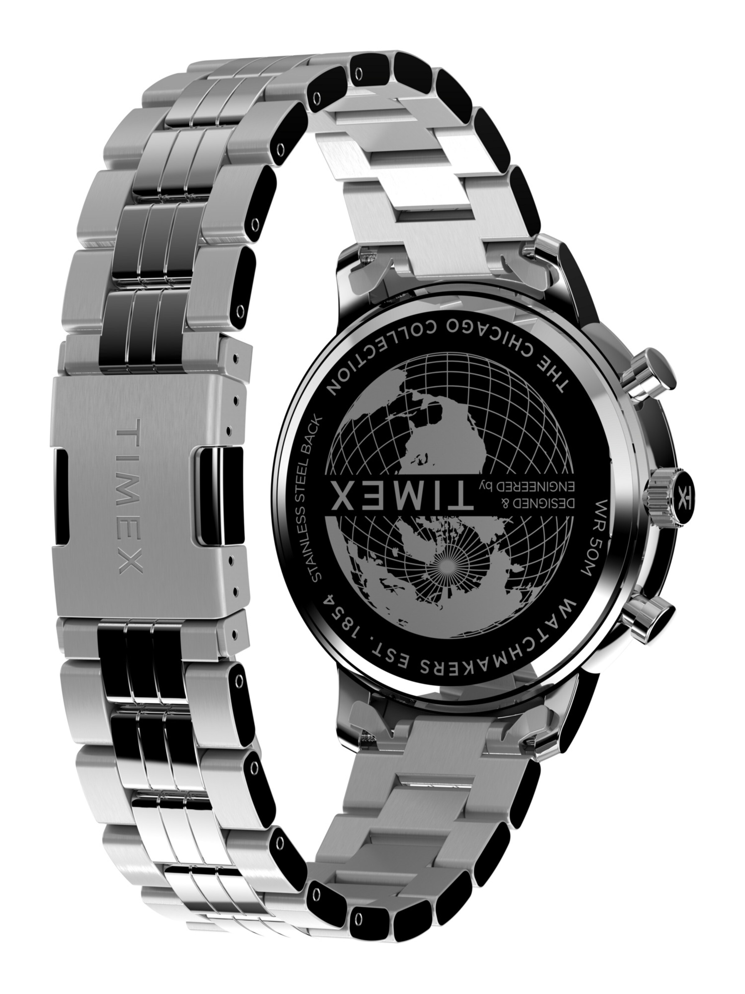 TIMEX Analogt ur 'Chicago' i sølv: forside