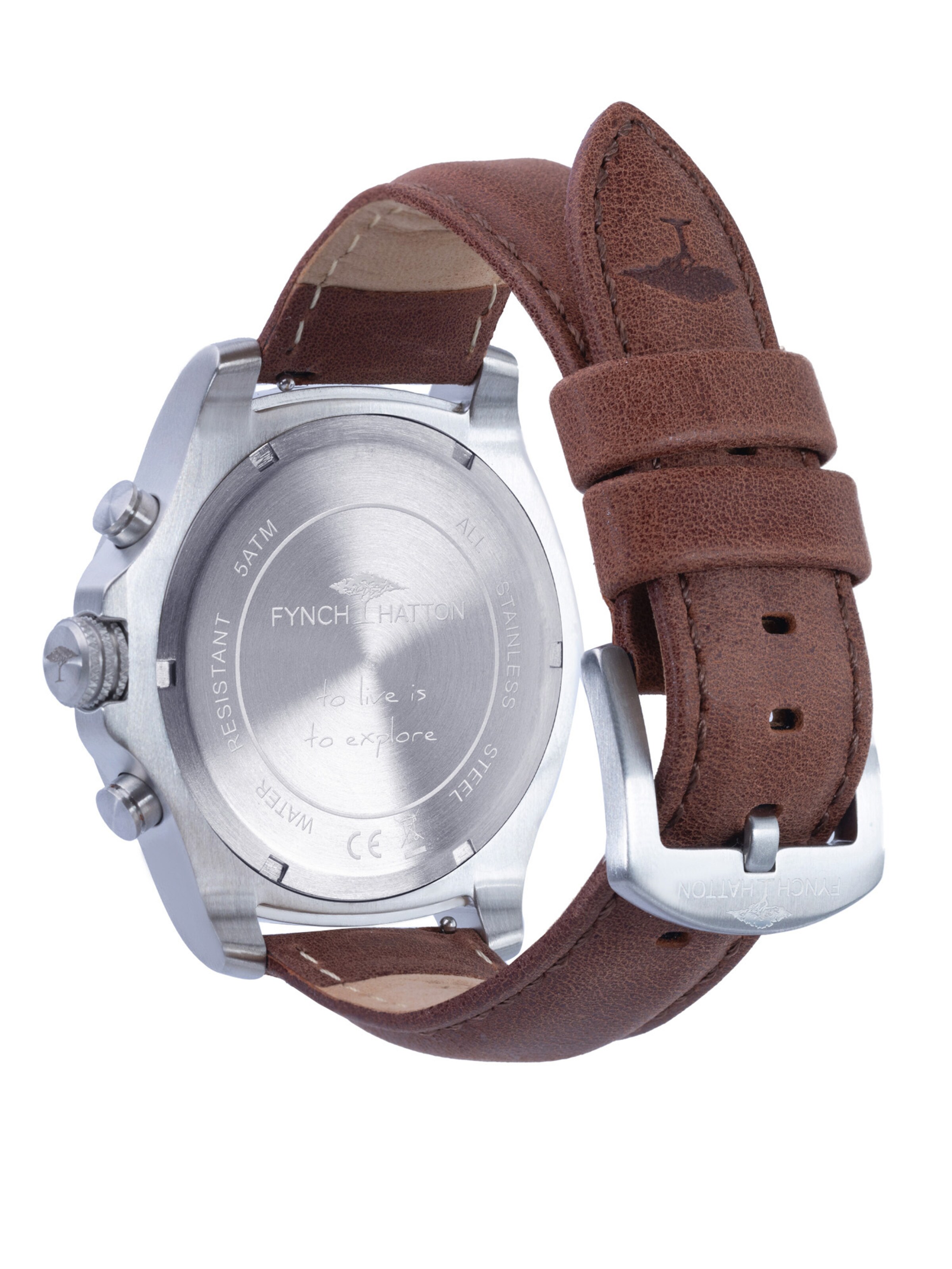 FYNCH-HATTON Analoguhr in Braun