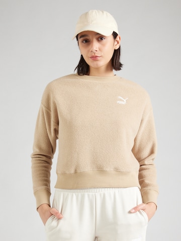 bēšs PUMA Sportiska tipa džemperis 'CLASSICS': no priekšpuses