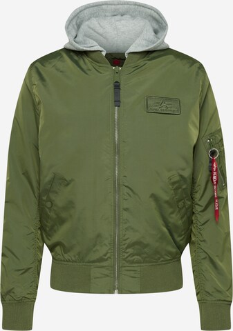 Giacca di mezza stagione di ALPHA INDUSTRIES in verde: frontale