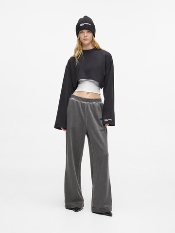 Wide Leg Pantalon KARL LAGERFELD JEANS en gris : devant
