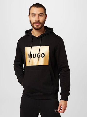 HUGO Sweatshirt 'Duratschi' in Black: front