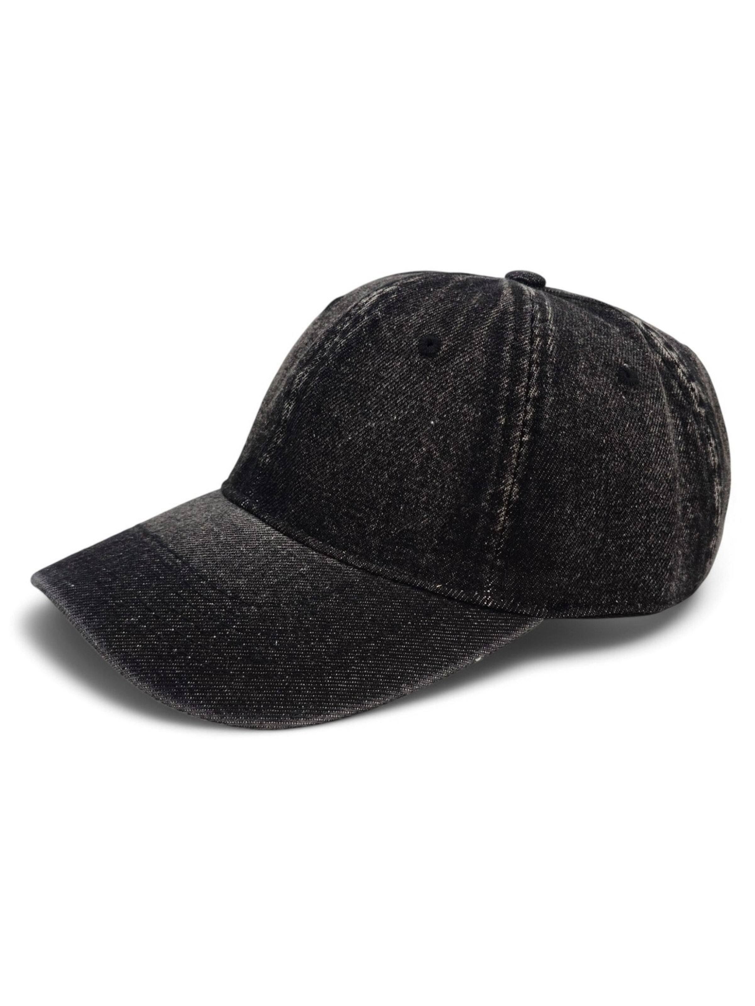 styleBREAKER Cap 'Jeans Baseball Cap' in Black: front