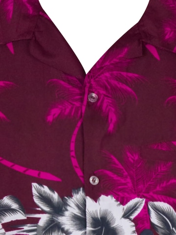 King Kameha Blouse 'Flower Chest' in Lila