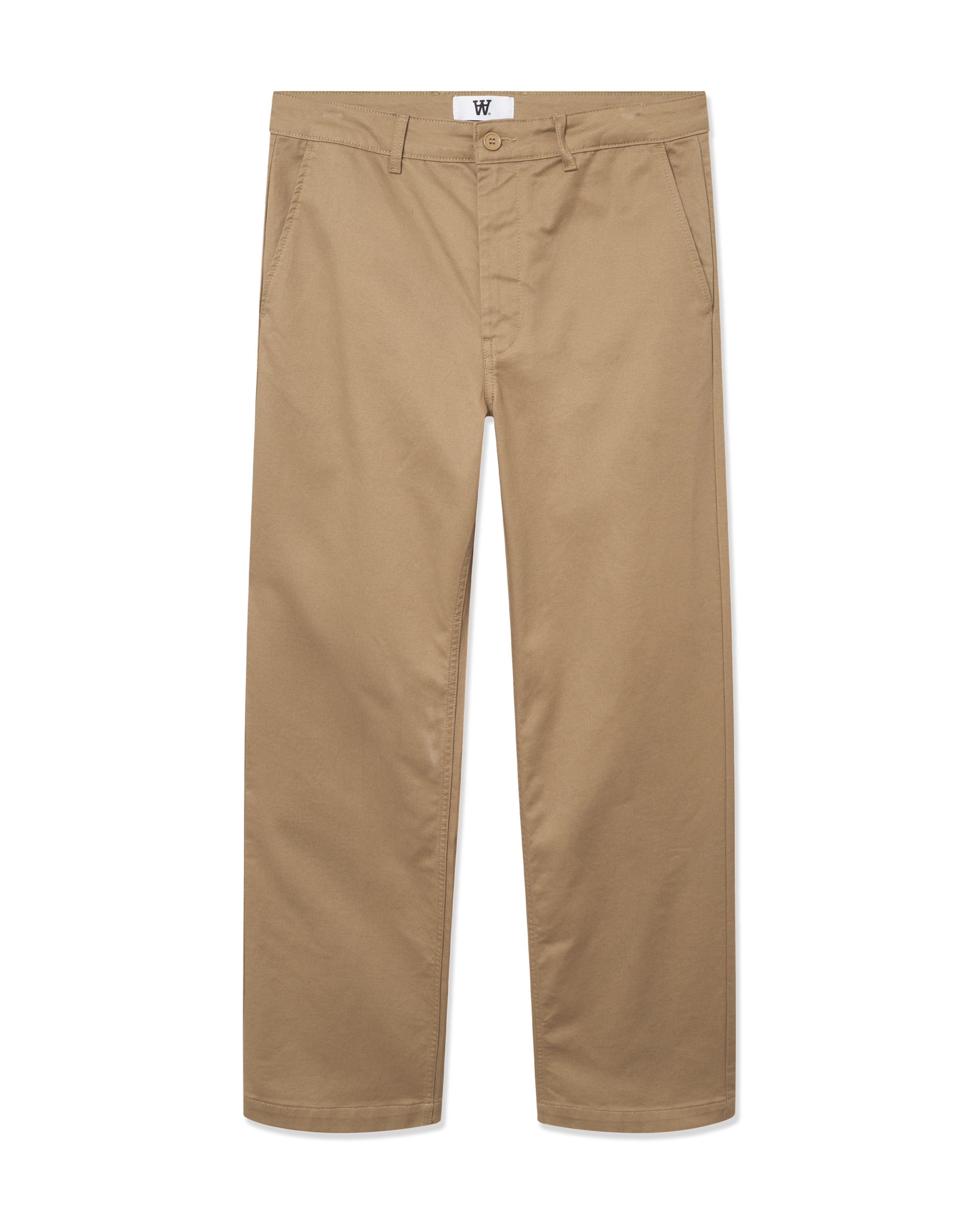 WOOD WOOD regular Lærredsbukser 'Silas' i beige: forside