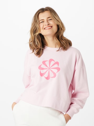 NIKE Sports sweatshirt in Pink: front